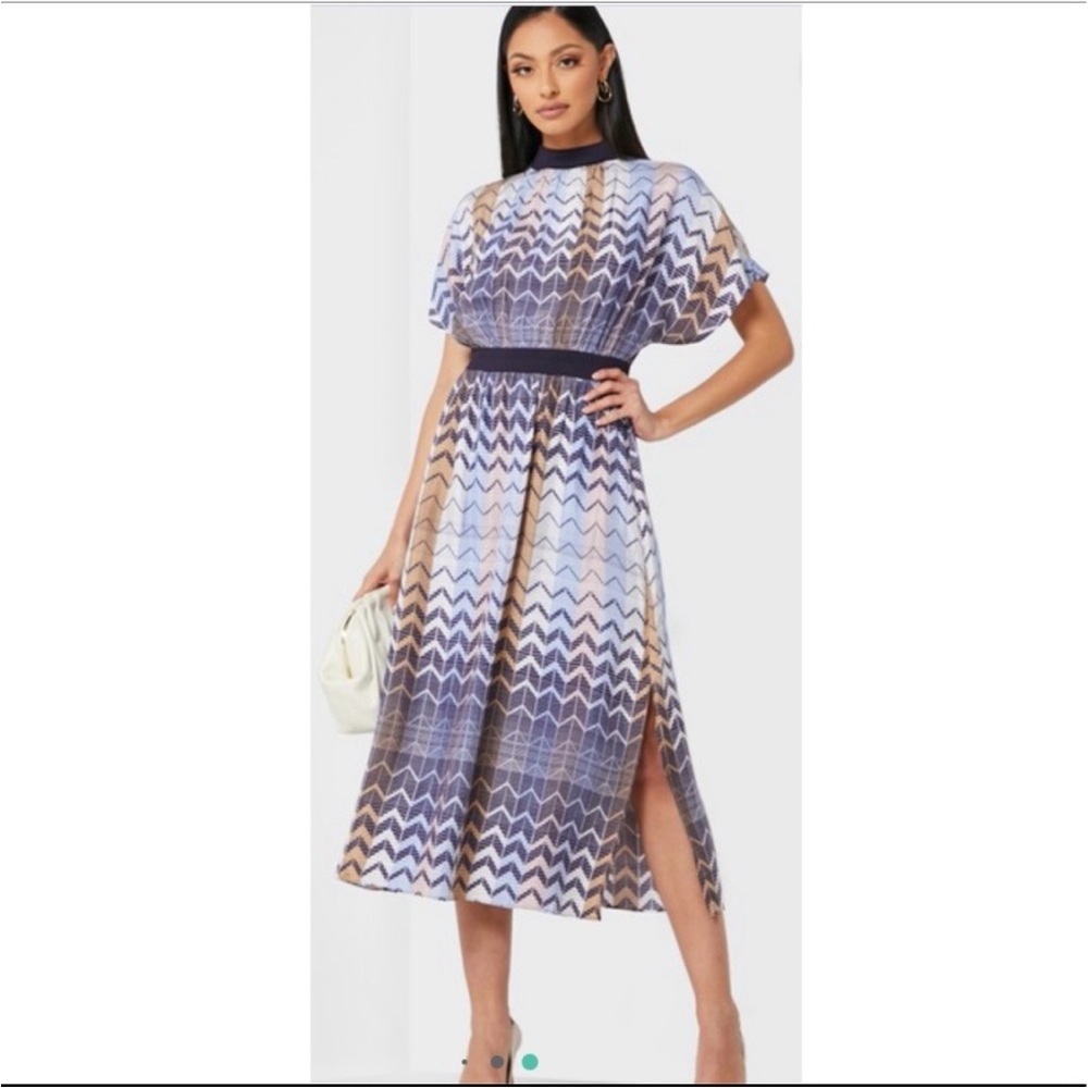 Ted Baker Samii Geometrical Print Dress Size 6 Abstract Retro Inspired